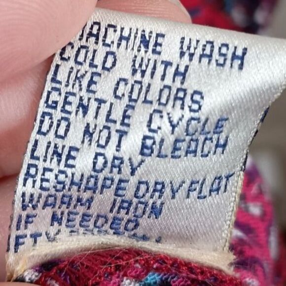 NWT J. Gee Flowy Pink Criss Cross Wide Bell Sleeve Light Beach Dress Size Medium - Picture 7 of 8